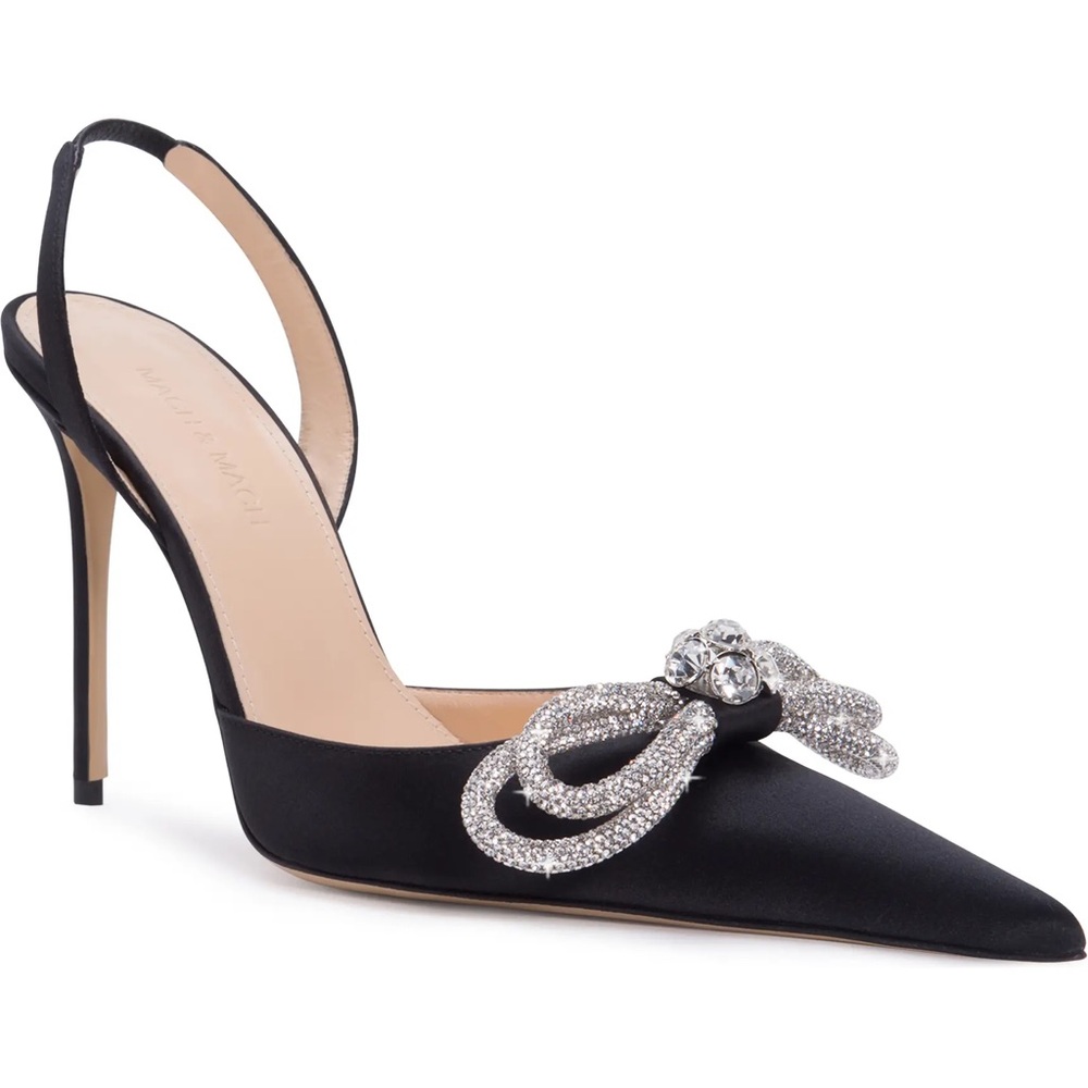 MACH & MACH
Double Bow 100mm slingback pumps. size 38. color black - Picture 4 of 10